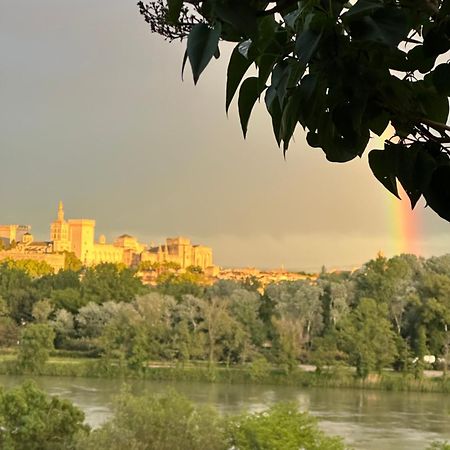 Charmante Petite Maison Avec Vue Panoramique, En Centre Historique, Proche D'Avignon, Ancienne, Renovee, Climatisee, Terrasse, Parking Public Gratuit Villeneuve-lès-Avignon Exterior foto