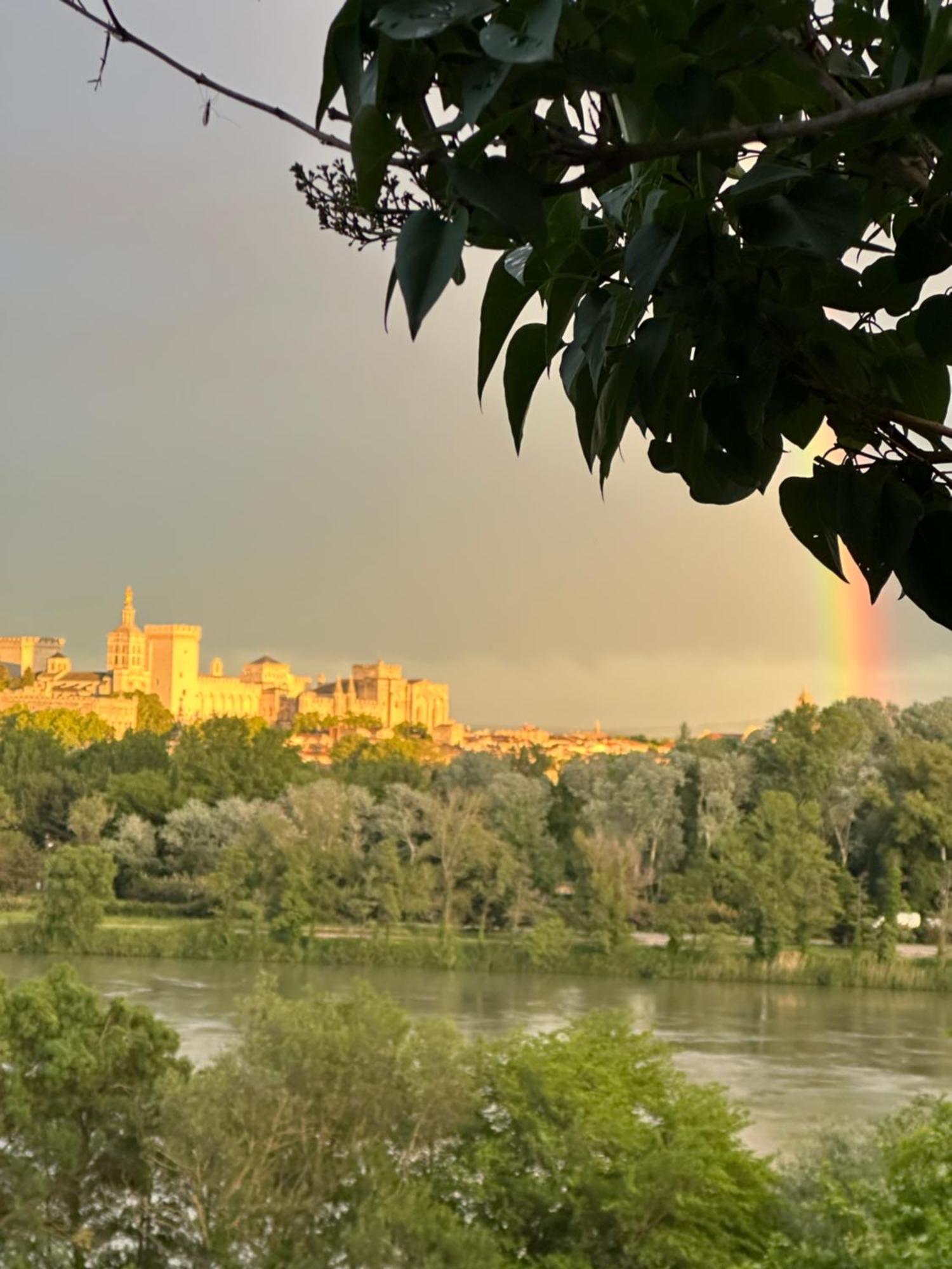 Charmante Petite Maison Avec Vue Panoramique, En Centre Historique, Proche D'Avignon, Ancienne, Renovee, Climatisee, Terrasse, Parking Public Gratuit Villeneuve-lès-Avignon Exterior foto
